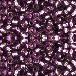 Toho ROUND 8/0 Seed Beads SILVER LINED LIGHT GRAPE