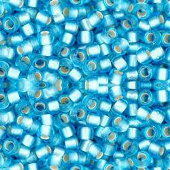 Toho ROUND 8/0 Seed Beads SILVER LINED FROSTED AQUAMARINE