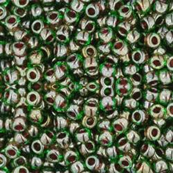Toho ROUND 8/0 Seed Beads PERIDOT FUCHSIA LINED Toho ROUND 8/0 Seed Beads PERIDOT FUCHSIA LINED