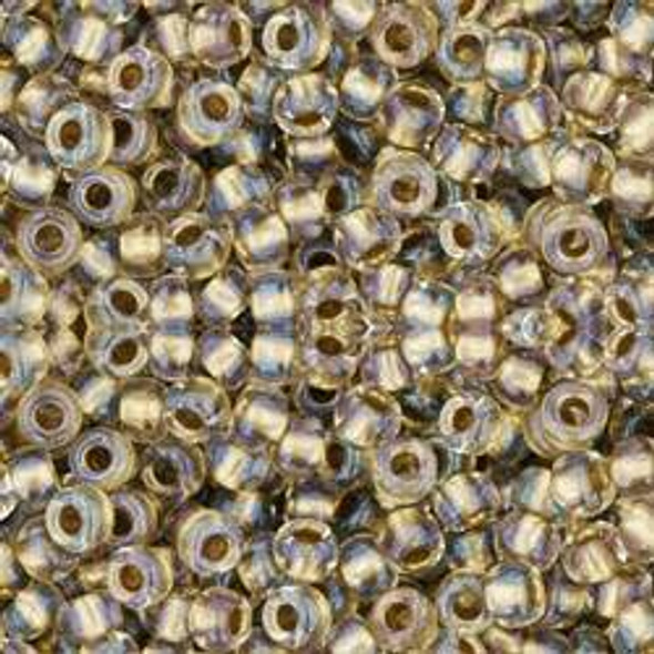 Toho ROUND 8/0 Seed Beads CRYSTAL GOLD LINED