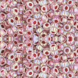 Toho ROUND 8/0 Seed Beads RAINBOW CRYSTAL STRAWBERRY LINED
