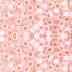 Toho ROUND 8/0 Seed Beads PERMAFINISH SILVER LINED MILKY SOFT PINK