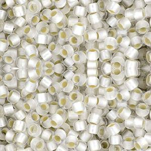 Toho ROUND 8/0 Seed Beads PERMAFINISH SILVER LINED FROSTED CRYSTAL