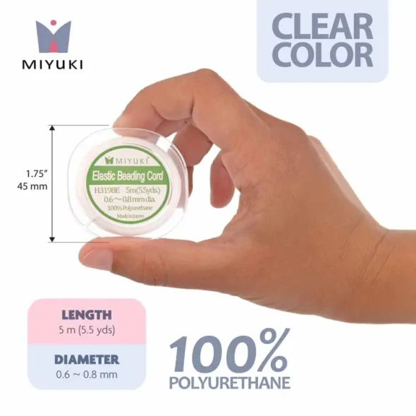 0.8mm Miyuki Elastic Beading Cord