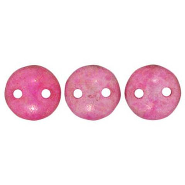 2-Hole Lentil Beads 6mm HALO MADDER ROSE