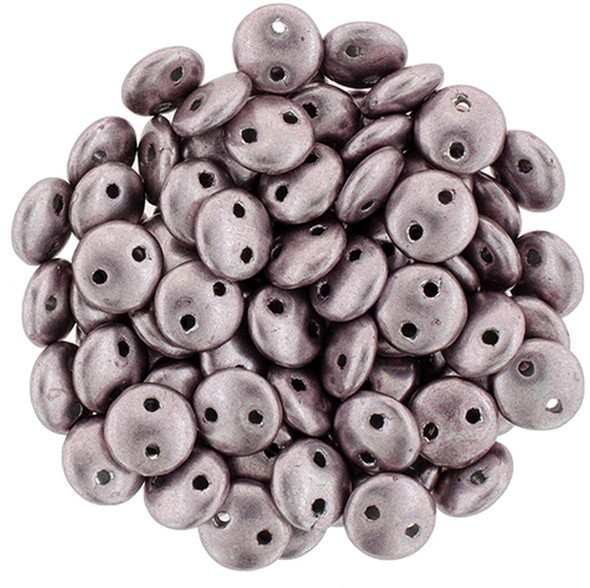 2-Hole Lentil Beads 6mm CzechMates SATURATED METALLIC ALMOST MAUVE 2-Hole Lentil Beads 6mm CzechMates SATURATED METALLIC ALMOST MAUVE