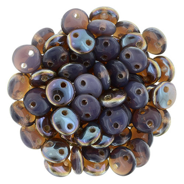 2-Hole Lentil Beads 6mm CzechMates MILKY AMETHYST CELSIAN