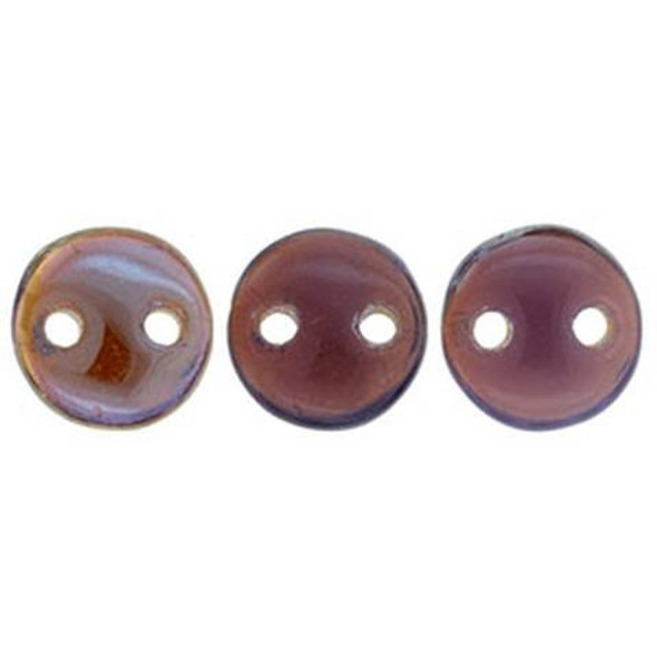 2-Hole Lentil Beads 6mm MILKY AMETHYST CELSIAN