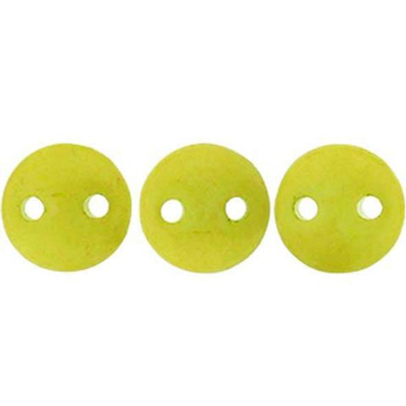 2-Hole Lentil Beads 6mm PACIFICA HONEYDEW