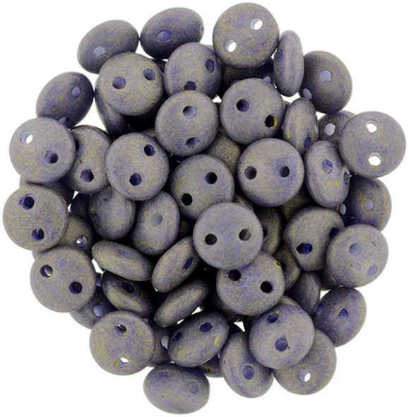 2-Hole Lentil Beads 6mm CzechMates PACIFICA ELDERBERRY