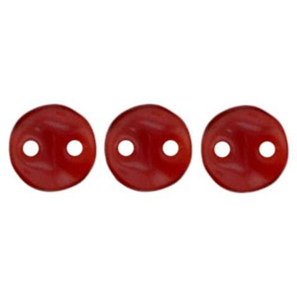 2-Hole Lentil Beads 6mm SIAM RUBY