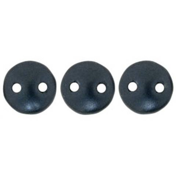 2-Hole Lentil Beads 6mm PEARL COAT CHARCOAL