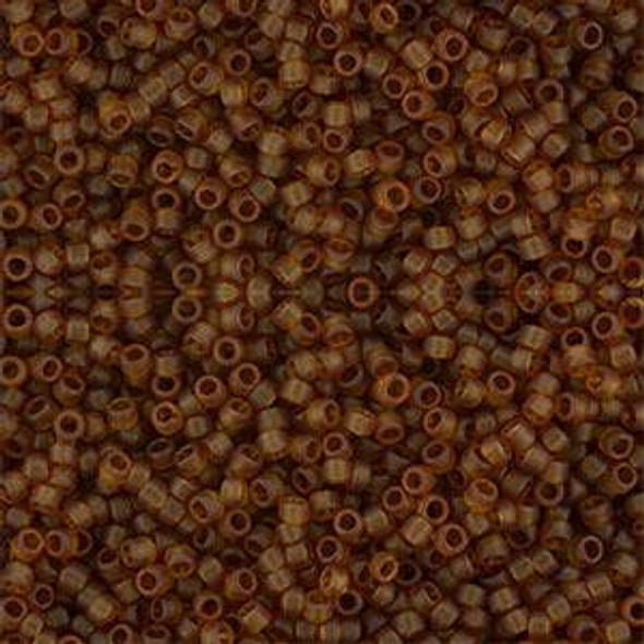 Toho ROUND 15/0 Seed Beads TRANSPARENT FROSTED UMBER