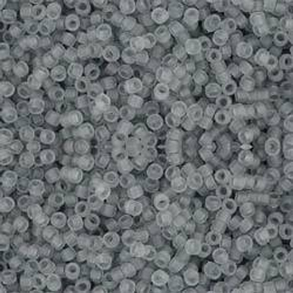 Toho ROUND 15/0 Seed Beads TRANSPARENT FROSTED LIGHT GRAY