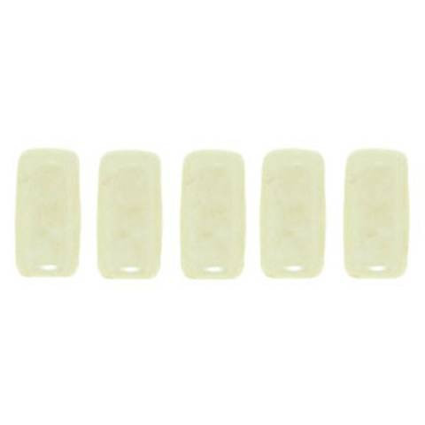 2-Hole Brick Beads CzechMates LUSTER OPAQUE CHAMPAGNE