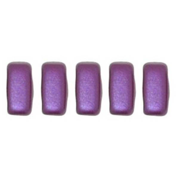 2-Hole Brick Beads CzechMates PEARL COAT PURPLE VELVET