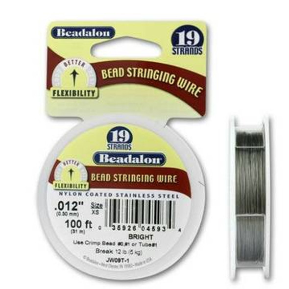 Beadalon 19 Bead Stringing Wire BRIGHT