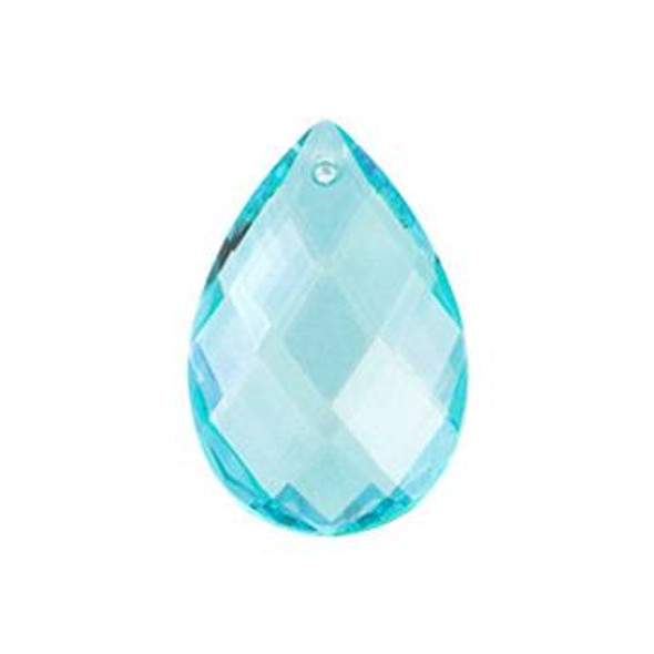 Preciosa Crystal Almond Drop Pendant 63x41mm LIGHT BLUE