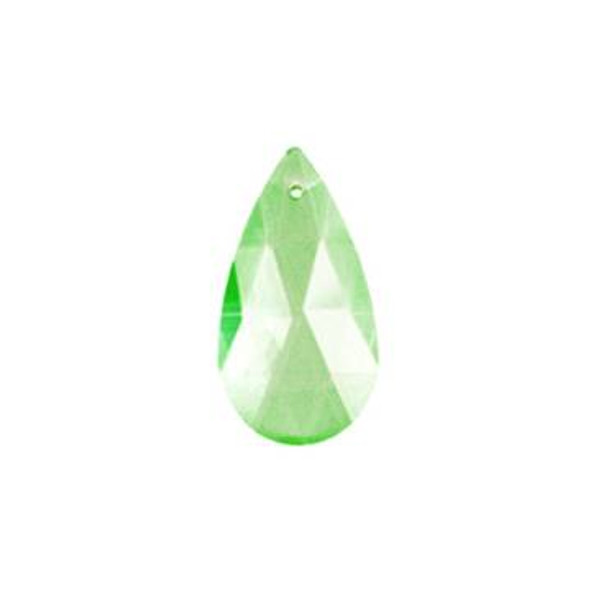 Preciosa Crystal Almond Drop Pendant 38x19mm LIGHT GREEN