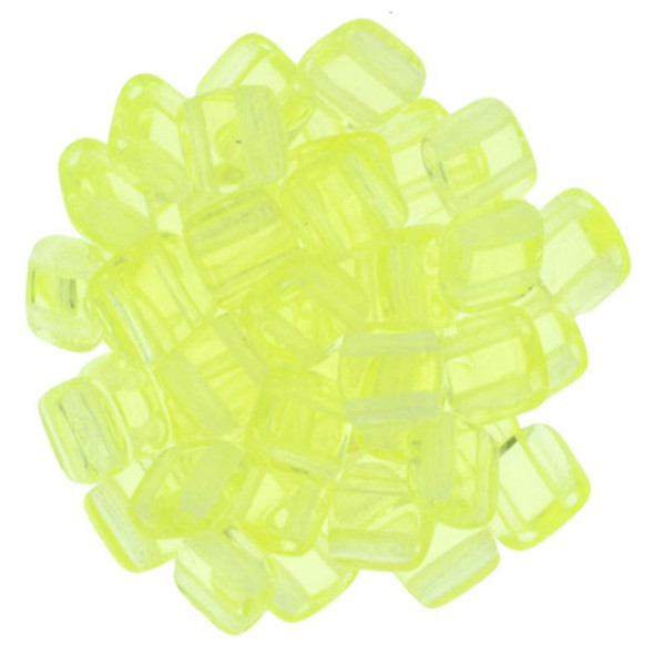 2-Hole TILE Beads 6mm CzechMates JONQUIL