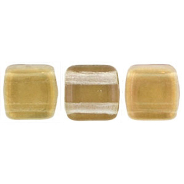 2-Hole TILE Beads 6mm TWILIGHT CRYSTAL