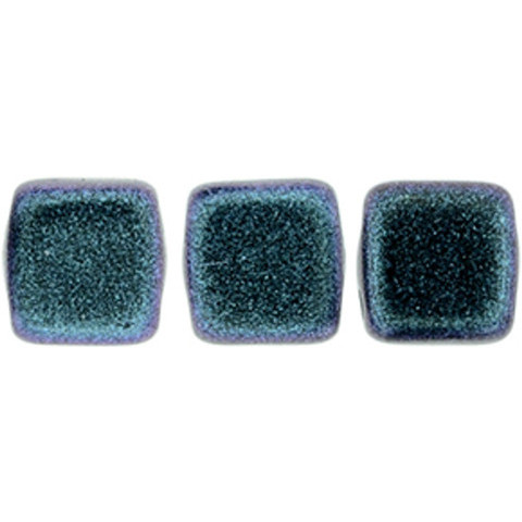 2-Hole TILE Beads 6mm POLYCHROME INDIGO ORCHID