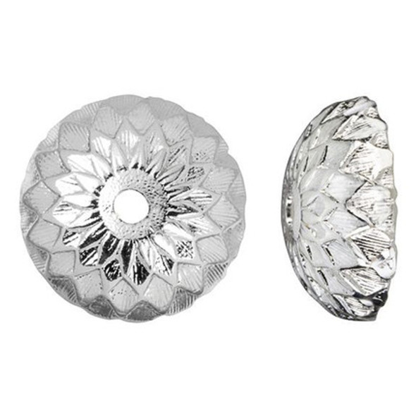 NUNN DESIGN Acorn Bead Cap 11.5mm Silver Plated Brass