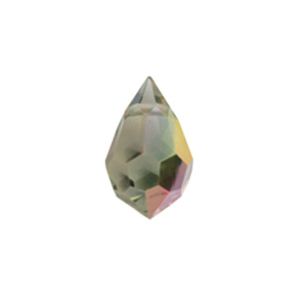 Preciosa Crystal Teardrop Pendant 9x15mm BLACK DIAMOND AB