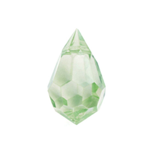 Preciosa Crystal Teardrop Pendant 12x20mm VIRIDIAN