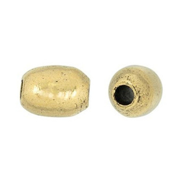 NUNN DESIGN Mini Metal Tube Bead Antique Gold Plated Pewter