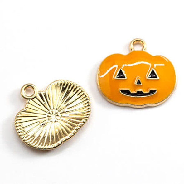 Charm-HALLOWEEN PUMPKIN-Enamel Plated