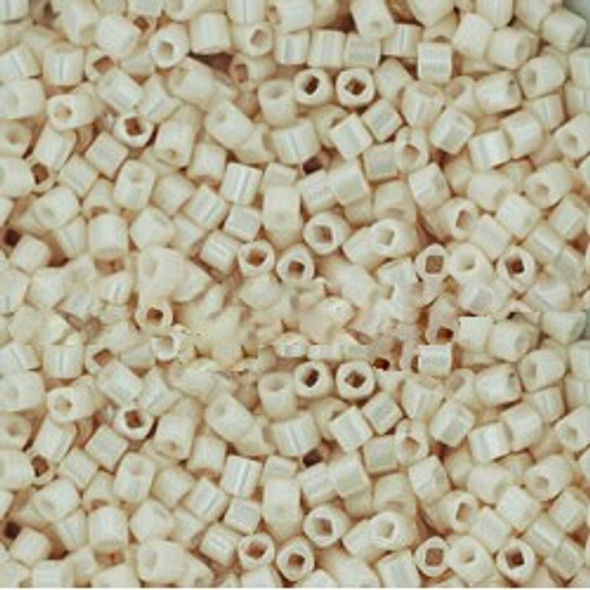 Toho CUBE Seed Beads 1.5mm OPAQUE LUSTERED LT. BEIGE