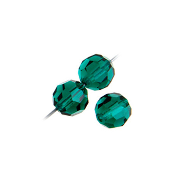 Preciosa Crystal Faceted Round 4mm EMERALD