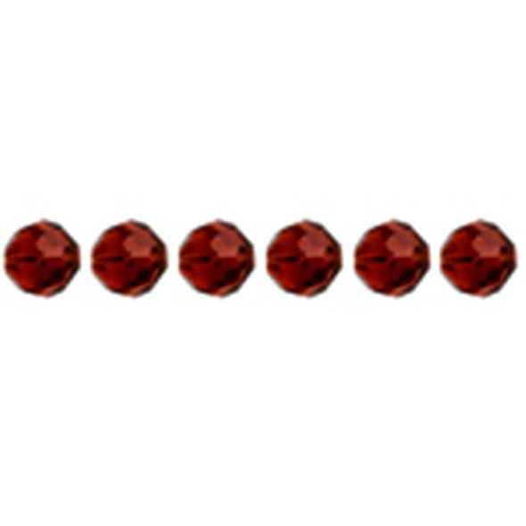 Preciosa Crystal Faceted Round Bead 5mm LIGHT BURGUNDY