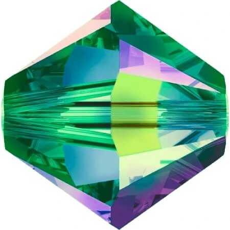 Swarovski Crystal Bicone Beads 4mm CRYSTAL VITRAIL MEDIUM 5328