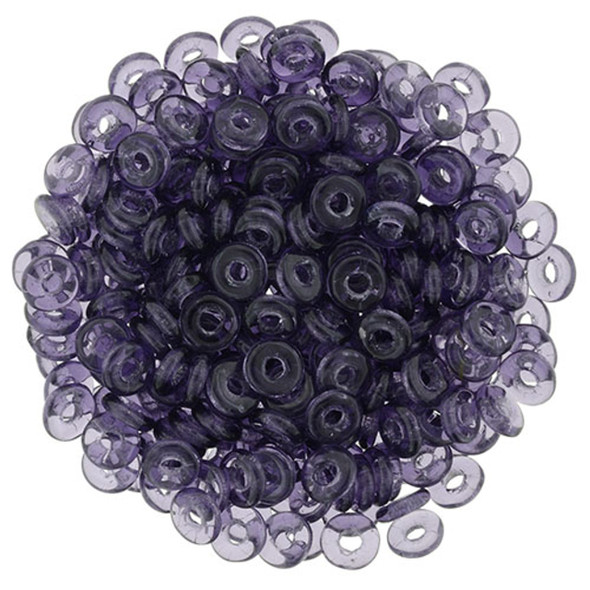 Czech Glass Ring Beads 1x4mm TANZANITE
