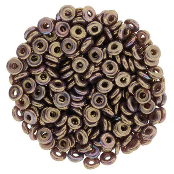Czech Glass Ring Beads 1x4mm OXIDIZED BRONZE BERRY