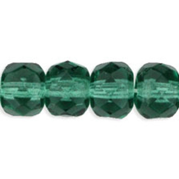 Czech Glass Beads Gemstone Rondelles PRAIRIE GREEN 6x4mm