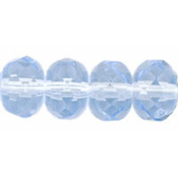 Czech Glass Beads Gemstone Rondelles LT SAPPHIRE 7x5mm