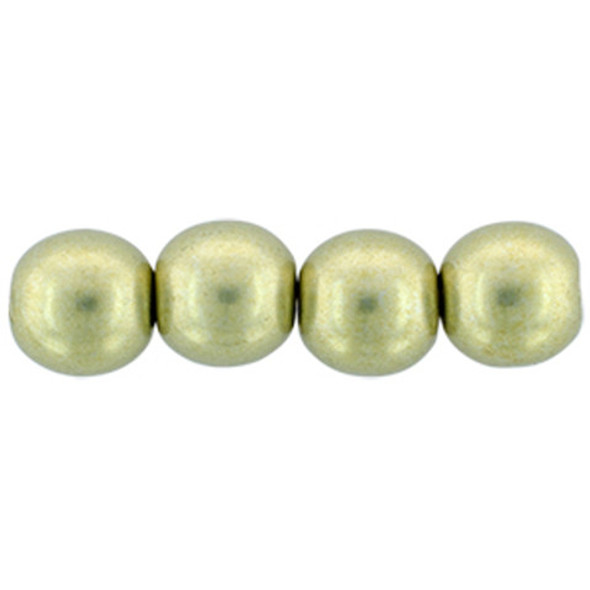 Czech Glass DRUK Beads 6mm Round SATURATED METALLIC LIMELIGHT