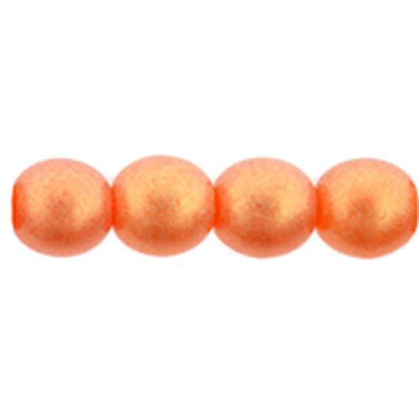 Czech Glass DRUK Beads 6mm Round SUEDED GOLD LAME' HYACINTH