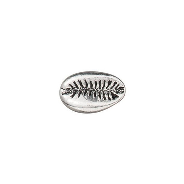 TierraCast BEAD-Cowrie Shell-Antiqued Silver Plated