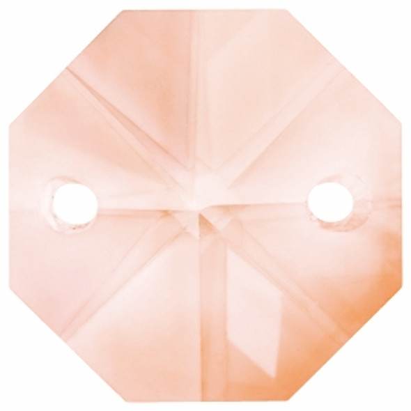 Preciosa Crystal Octagon Connector 18mm LIGHT ORANGE