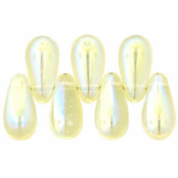 Drop Beads Czech Glass JONQUIL AB 10x5mm