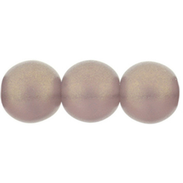 Czech Glass DRUK Beads Round SUEDED GOLD MED AMETHYST