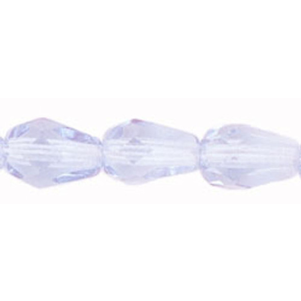 Faceted Vertical Teardrop Beads Czech Glass Firepolish ALEXANDRITE 7x5mm