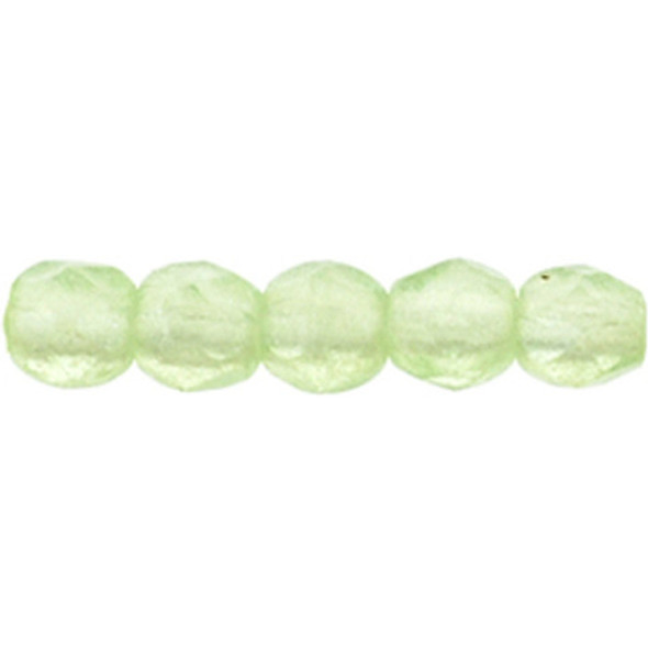 Czech Glass FIREPOLISH 2mm FLASH PEARL PERIDOT