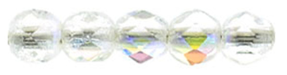 Czech Glass FIREPOLISH 2mm CRYSTAL AB Czech Glass FIREPOLISH 2mm CRYSTAL AB