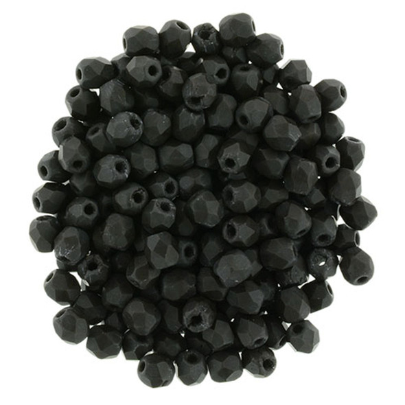 Firepolish 3mm Czech Glass Beads MATTE WILD RAISIN