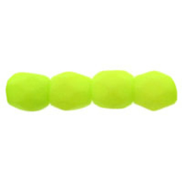 Firepolish 3mm Czech Beads NEON LIME